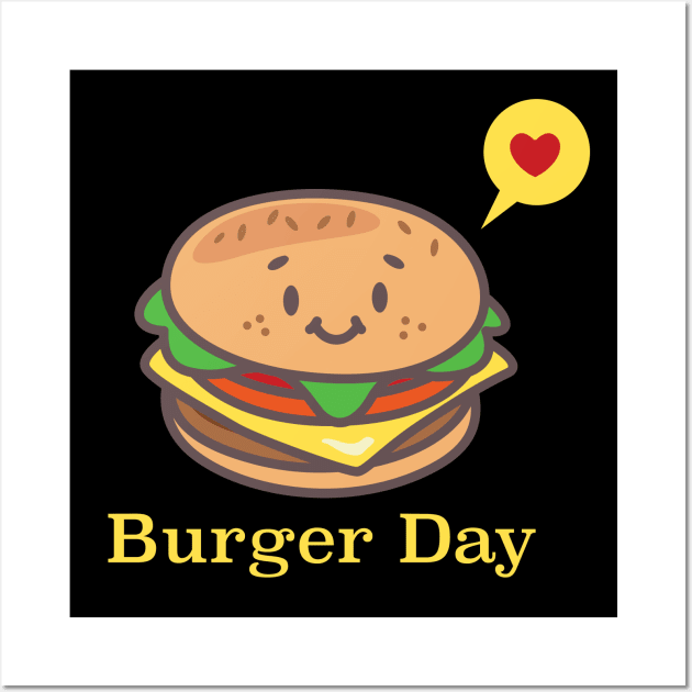 Burger day Wall Art by RussellTateDotCom